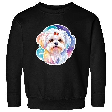 Discover Maltese Dog Watercolor Sweatshirts