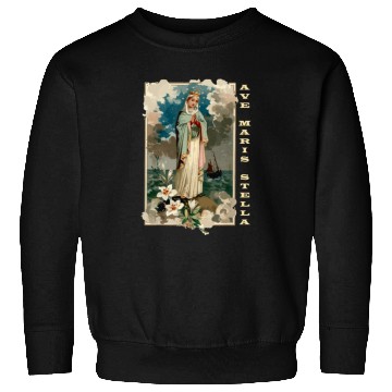 Discover Ave Maria Schubert Latin Mass Blessed Mother Mary Sweatshirts