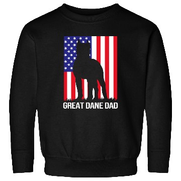 Discover 4th Of July US Flag Dog Dad Great Dane Dad Sweatshirts