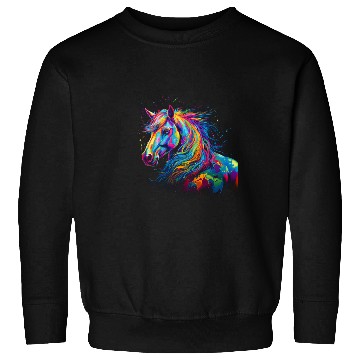 Discover Color burst horse Sweatshirts