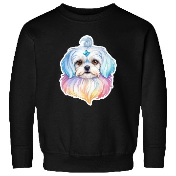 Discover Maltese Dog Watercolor Sweatshirts