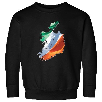 Discover Ireland | Real Flag | Flag Map Sweatshirts