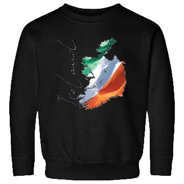 Discover Ireland | Real Flag | Flag Map EN Sweatshirts