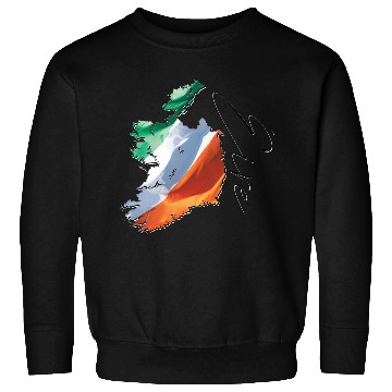 Discover Ireland | Real Flag | Flag Map IR Sweatshirts