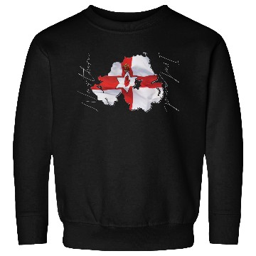 Discover Northern Ireland | Real Flag | Flag Map EN Sweatshirts