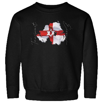 Discover Northern Ireland | Real Flag | Flag Map IR Sweatshirts