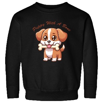 Discover Puppy with a bone Sweatshirts