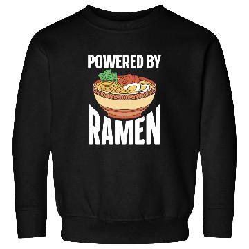 Discover Powered By Ramen Anime Japanese Soup Cup Noodle Sweatshirts