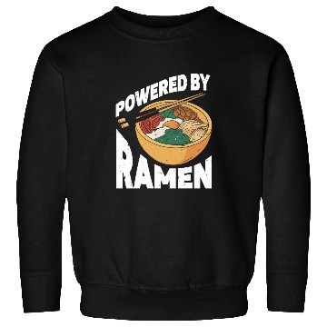 Discover Powered By Ramen Anime Japanese Soup Cup Noodle Sweatshirts
