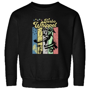 Discover Turbo Whippet Funny Greyhound Vintage Sweatshirts