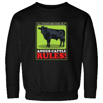 Discover Black Angus Cow Angus Cattle Rules Sweatshirts
