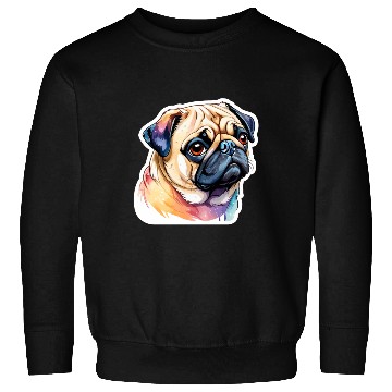 Discover Pug Watercolor Sweatshirts
