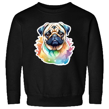 Discover Pug Watercolor Sweatshirts