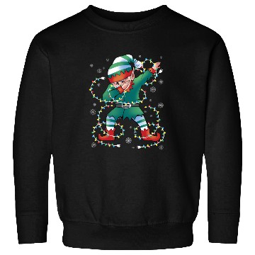 Discover Dabbing Elf Christmas Tree Lights Xmas Family Sweatshirts