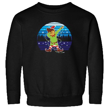 Discover Dabbing Elf Christmas Tree Lights Xmas Family Sweatshirts
