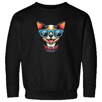 Discover Cartoon chihuahua wearing glasses, Chihuahua lover Sweatshirts