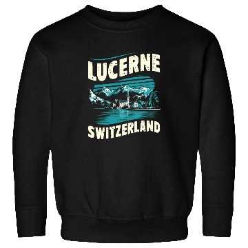 Discover Lucerne Switzerland Souvenir Scenic Mountains Sweatshirts