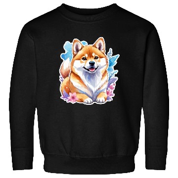Discover Shiba Inu Watercolor Sweatshirts