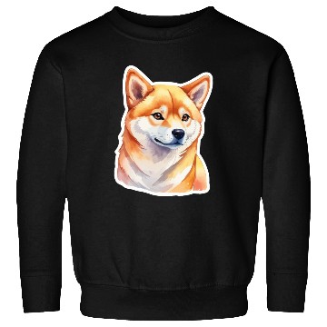 Discover Shiba Inu Watercolor Sweatshirts