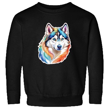 Discover Siberian Husky Watercolor Sweatshirts