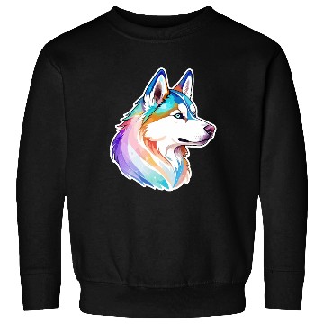 Discover Siberian Husky Watercolor Sweatshirts