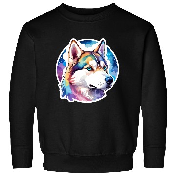 Discover Siberian Husky Watercolor Sweatshirts