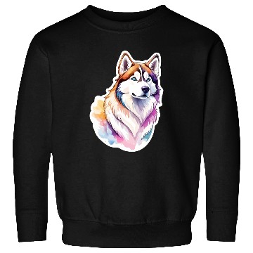 Discover Siberian Husky Watercolor Sweatshirts