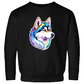 Discover Siberian Husky Watercolor Sweatshirts