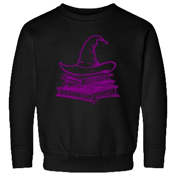 Discover Wizard Hat On Stack Of Books - Back to School Sweatshirts