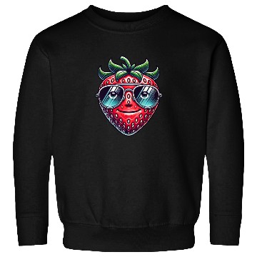 Discover Cool strawberry with sunglasses summer fruit Sweatshirts