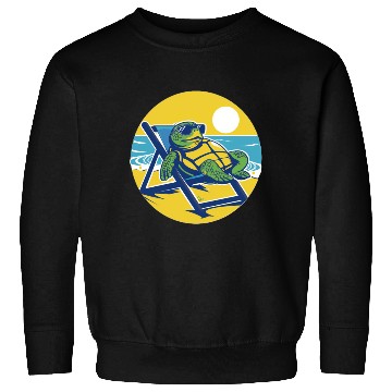 Discover Sea Turtle Chillin on the Beach Sweatshirts