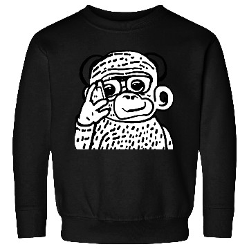 Discover Anime-Style Monkey with Smartphone Sweatshirts
