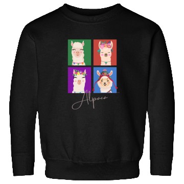 Discover Four squares Alpaca Sweatshirts