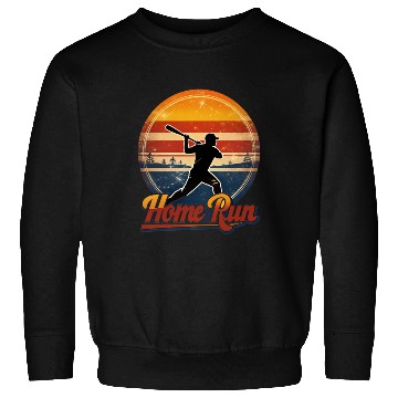 Discover Silhouette Baseball Player Home Run Streetwear Sweatshirts