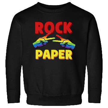 Discover LGBT Rock Paper Lesbian Equality Rainbow Gay Pride Sweatshirts