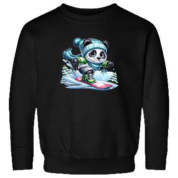 Discover Cute Snowboarder Panda Sweatshirts
