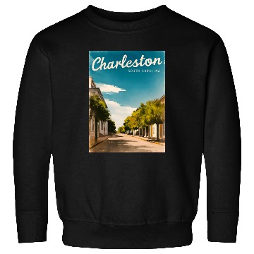 Discover Vintage Travel Charleston South Carolina Retro Sweatshirts