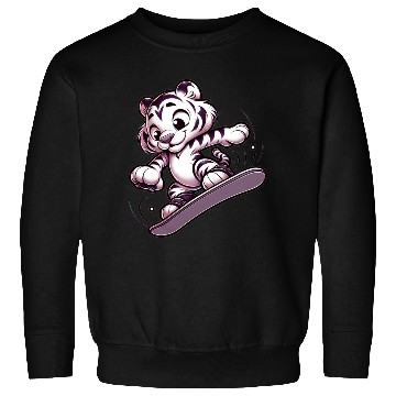 Discover Cute Snowboarder Tiger Sweatshirts