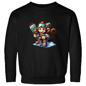 Discover Cute Snowboarder Monkey Sweatshirts