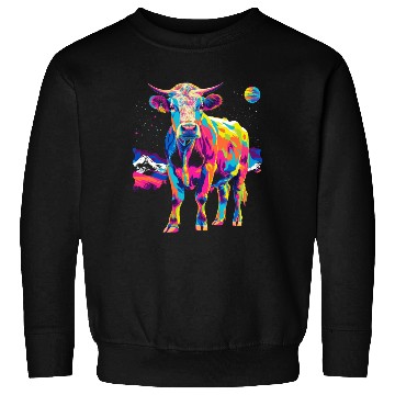 Discover Hereford Cattle Farmer Popart Sweatshirts