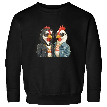 Discover Chickens dressed in stylish streetwear Sweatshirts