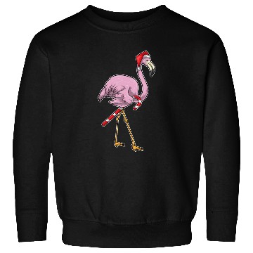 Discover Flamingo Christmas Candy cane Sweatshirts