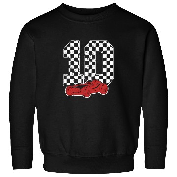 Discover 10 Year Old Pit Crew Boy Car Racing 10th Birthday Sweatshirts