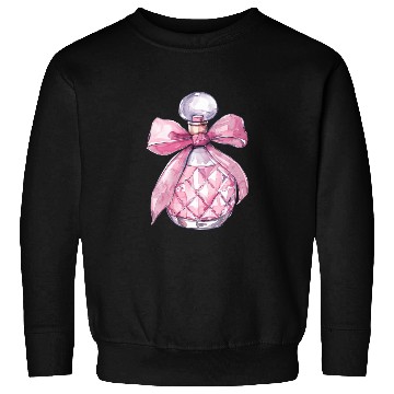 Discover Quilted Perfume Bottle with a Pink Bow Sweatshirts
