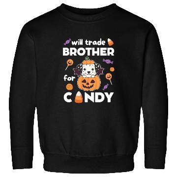 Discover Dalmatian Halloween Swaps Brother For Sweets Sweatshirts