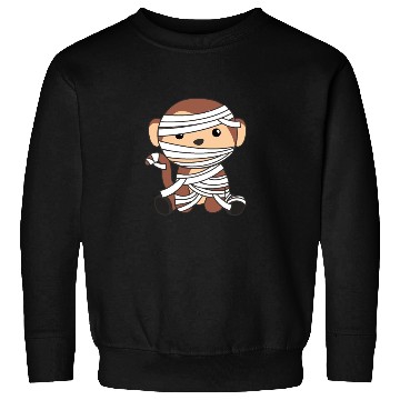 Discover Monkey Mummy Pumpkin Monkeys Happy Halloween Sweatshirts