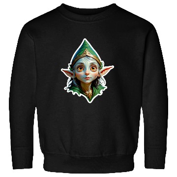 Discover Fantasy Elf with Large Eyes Sweatshirts