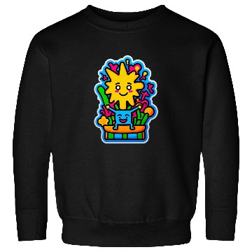Discover Happy Sun and Blue Creature Sweatshirts