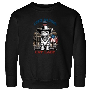 Discover VOTE Like a Childless Cat Lady Funny Voting Kamala Sweatshirts