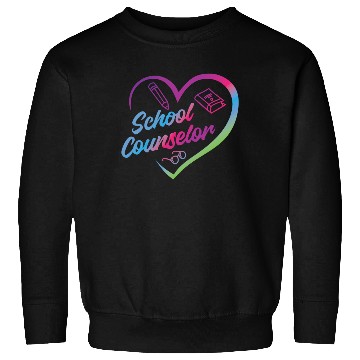 Discover School Counselor Heart Watercolor Sweatshirts